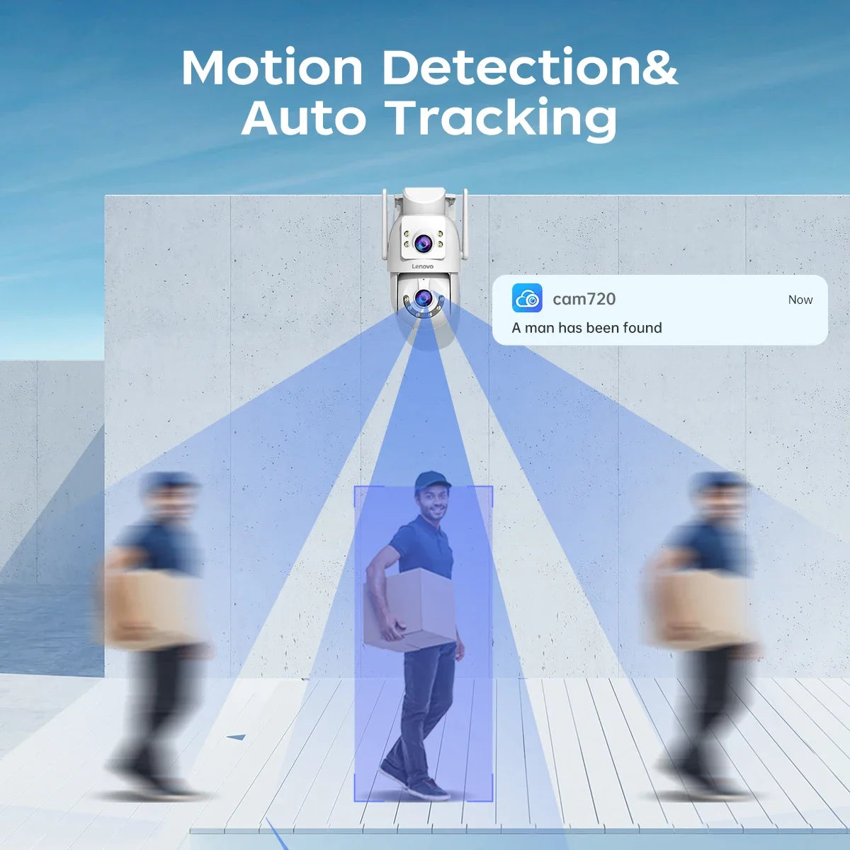 Caméra De Surveillance Extérieure Double Objectif WiFi PTZ