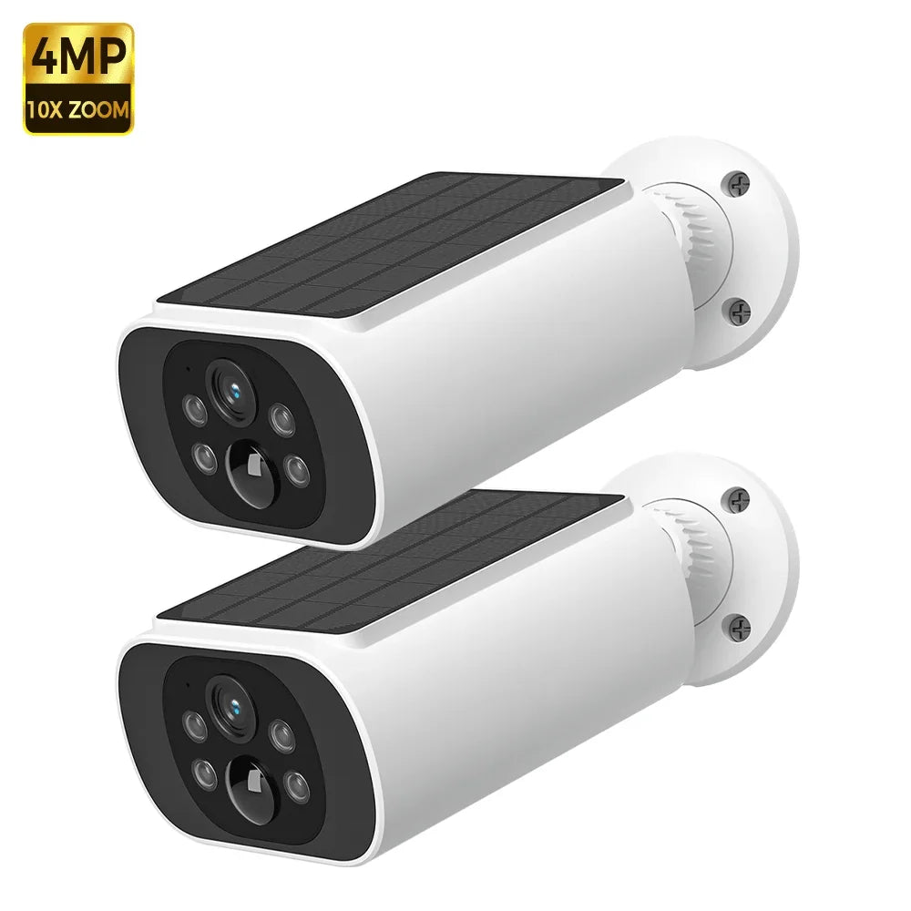 Caméra Solaire Extérieure Wi-Fi 4MP avec Vision Nocturne